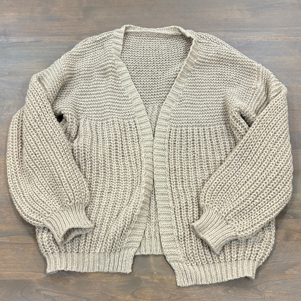 Cozy Tan Knit Sweater